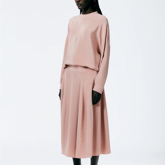 Tibi 4-Ply Silk Lantern Skirt 4 - Picture 1 of 8